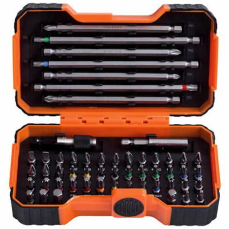 Bahco Colour Coded Screwdriver Bit Set 54 Piece Durable Carry Case BAH59S54BC