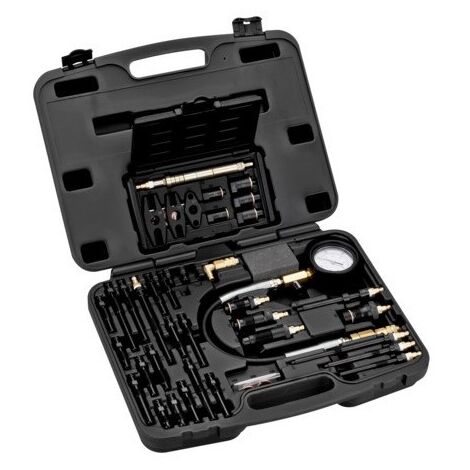 Bahco – Compressiomètre moteur diesel 0-69 bar – Jauge 60 mm – Système de jonc pour injecteurs – Coffret moulé inclus