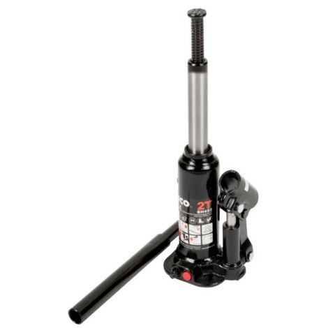 Bahco – Cric bouteille soudé 2T – Charge maximale 2 tonnes – Hauteur levée 300mm – Base en acier forgé pour résistance aux chocs