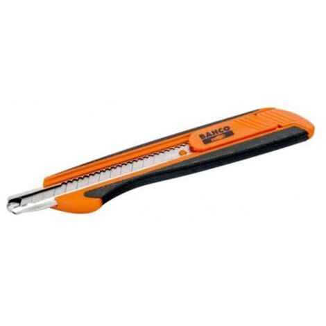 BAHCO - Cutter à segments cassants avec revêtement plastique TPE et lame de 9 mm