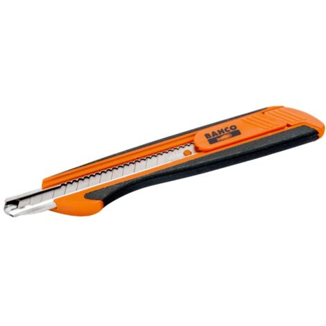 Bahco Cuttermesser mit 9 mm Abbrechklinge, Griff aus thermoplastischem Elastomer