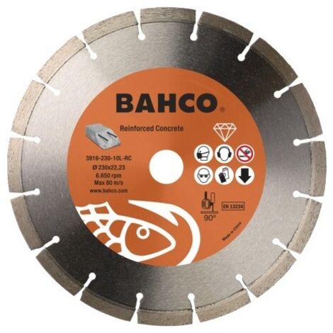 BAHCO - Disques diamant pour béton armé 230 x 2.5 x 22.23mm
