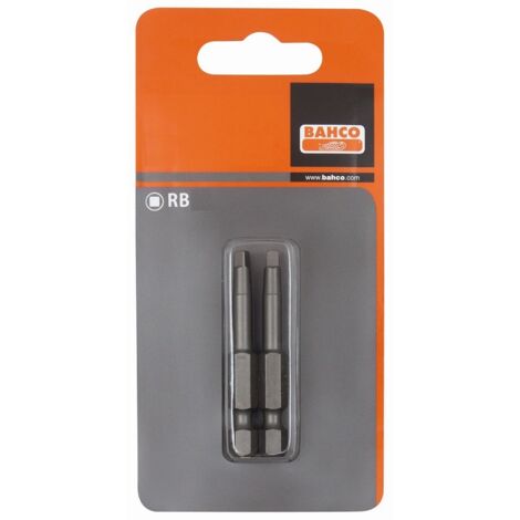 Bahco Embout de tournevis 1/4 standard pour vis Robertson n° 3, 50 mm - 2 pcs/conditionnement blister - 59S/50R3-2P"