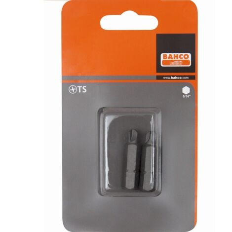 Bahco Embout de visseuse à chocs 5/16 pour vis TORQ-SET de 8 mm, 32 mm - 2 pcs/conditionnement blister - 70S/TS8-2P"