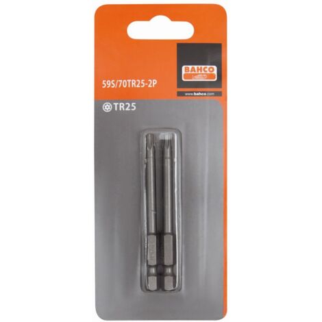 Bahco Embout TORX, 70mm, sous blister de 2 pcs, TR40 - 59S/70TR40-2P