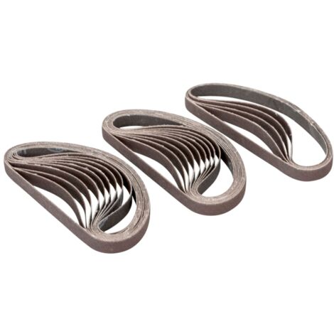 Bahco Ersatzbänder für Bandschleifer, 10 mm, Körnung 80, 25 Stk.