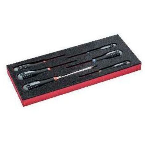 Bahco Fit&Go 1/3 Einlage mit Schlitz-, Phillips- und Pozidriv-Schraubendrehern - 6-tlg.