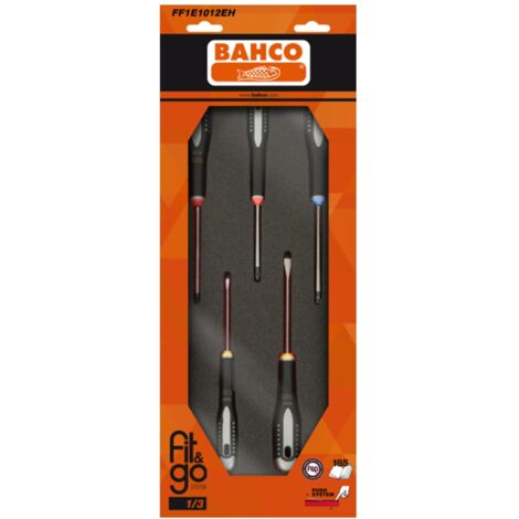 Bahco Fit&Go 1/3 Schaumstoffeinlage ERGO Schraubendrehersatz - 6-tlg.