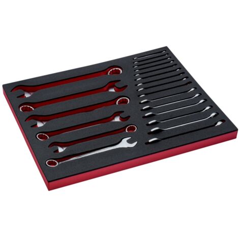 Bahco Fit&Go 3/3 Schaumstoffeinlage Ring-Maulschlüsselsatz - 21-tlg.