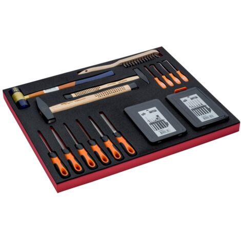 Bahco Fit&Go 3/3 Schaumstoffeinlage Satz Hammer und Feilen - 24-tlg.