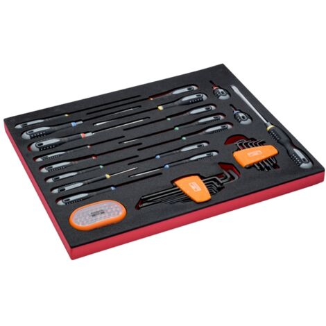 Bahco Fit&Go 3/3 Schaumstoffeinlage Schraubendreher-/Winkelschraubendreher-/Bit-Satz - 66-tlg.