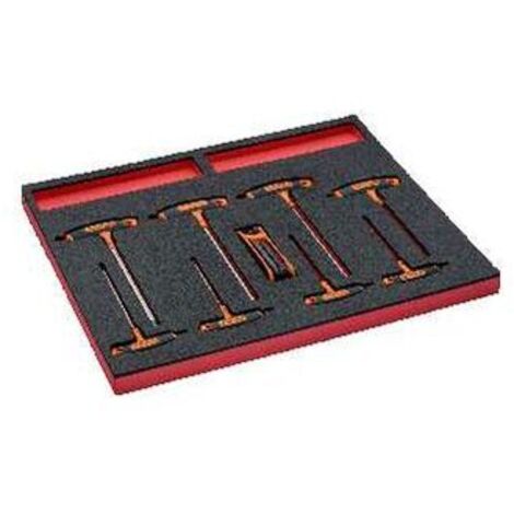 Bahco Fit&Go 3/3 Schaumstoffeinlage T-Griff- und Winkelschraubendrehersatz - 19-tlg.