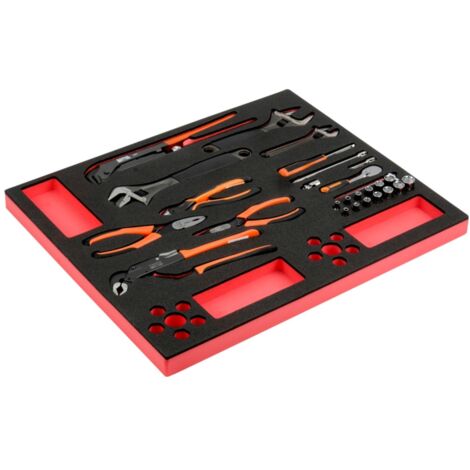 Bahco Fit&Go 3/3 Schaumstoffeinlage Zangen-/Schraubenschlüssel-/Steckschlüssel-Einsatz-Satz - 26-tlg.