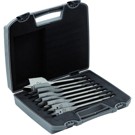 Bahco Flachbohrer-Set für Holz, 8-tlg, 12-32 mm im Koffer