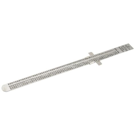 Bahco Flexibles Edelstahl-Lineal, metrisch und zöllig, 160 mm