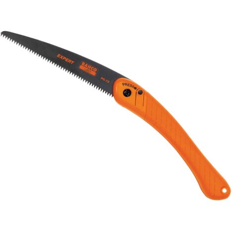 Bahco Folding Pruning Saw for Garden Work with 190mm Blade and 7-Zip Tooth Pattern