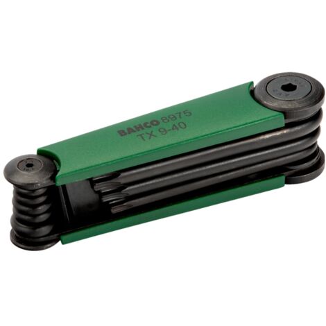 Bahco gebläuter Torx-Schlüsselsatz BE8975JGO, 8-teilig, Klinge 9-40