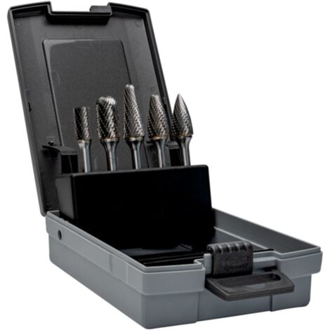 Bahco Hartmetall Frässtifte Set für Metall 10 und 12 mm, 5tlg