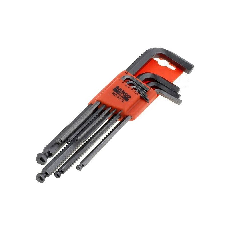 BE-9770 Metric Hex Allen Ball Keys Screwdriver Set 1.5mm - 10mm BAH9770 - Bahco