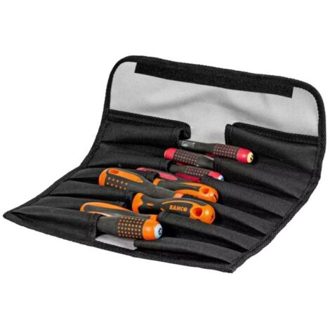 Bahco – Housse de rangement pour outils en polyester 1680D – Dimensions 340 mm x 40 mm x 320 mm – Ceinture réglable avec velcro