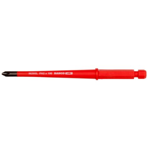 Bahco Isolierte, auswechselbare Klinge mit Kombispitze für Phillips- und Schlitzschrauben mit reduziertem Durchmesser, 6 mm und PH2