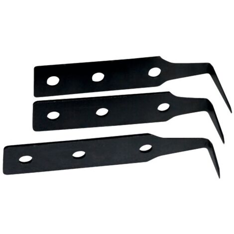 Bahco – Jeu de 3 lames courbes pour découpe pare-brise – Acier allié haute performance – Pointe 20/27/38 mm – Dureté HRC 52±2