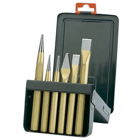BAHCO - Jeu de burins avec finition verni cuivré - 6 pcs/coffret
