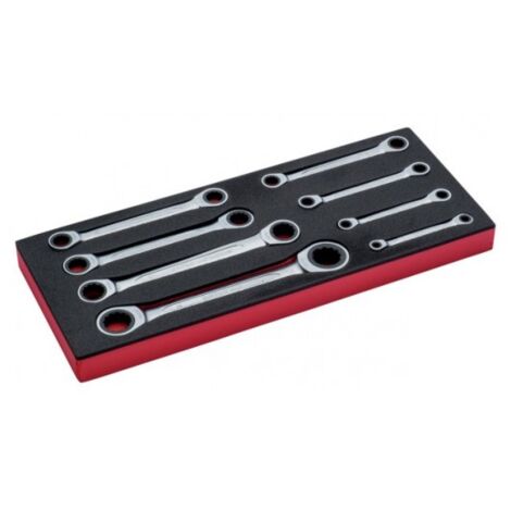 BAHCO - Jeu de clés à cliquet, module mousse 1/3 Fit&Go - 8 pcs
