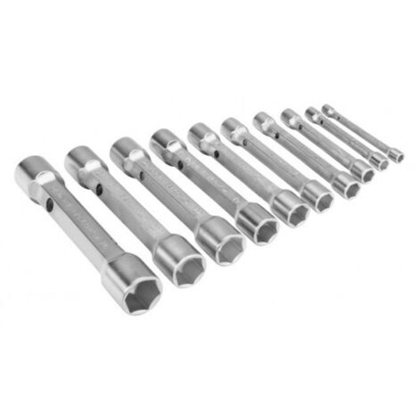 BAHCO - Jeu de clés à pipe droites doubles, dimensions métriques - 10 pcs/boîte