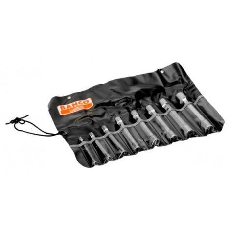 BAHCO - Jeu de clés à pipe droites doubles, dimensions métriques - 8 pcs/pochette