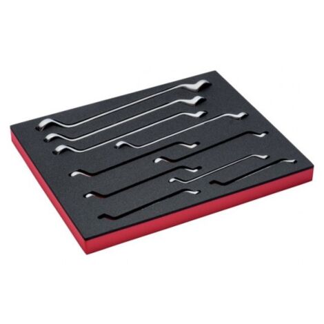 BAHCO - Jeu de clés contre-coudées polygonales doubles, module mousse 2/3 Fit&Go - 10 pc
