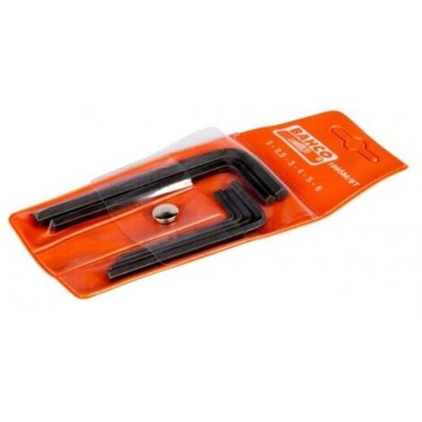BAHCO - Jeu de clés mâles 6 pans, dimensions métriques, finition phosphatée - 6 pcs