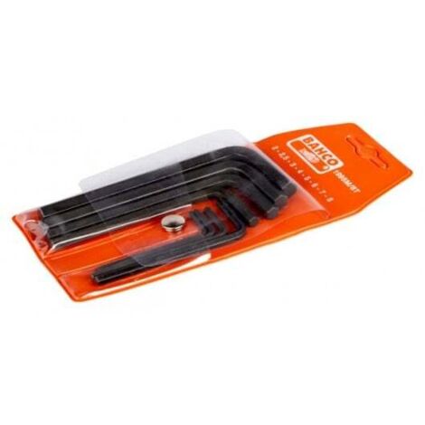 BAHCO - Jeu de clés mâles 6 pans, métriques, finition phosphatée, 2 - 8 mm - 8 pc