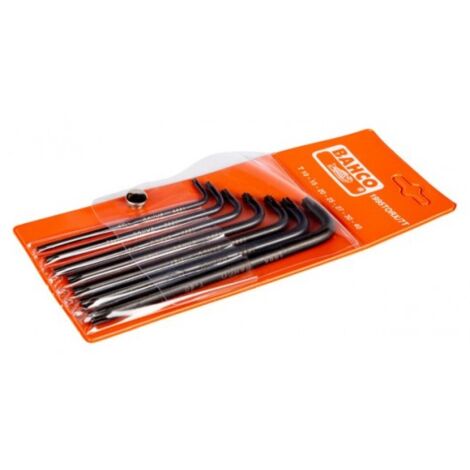 BAHCO - Jeu de clés mâles longues TORX® avec finition phosphatée, T10-T40 - 7 pcs