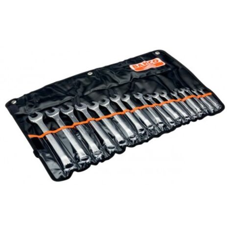 BAHCO - Jeu de clés mixtes contre-coudées, dimensions métriques - 17 pcs/pochette