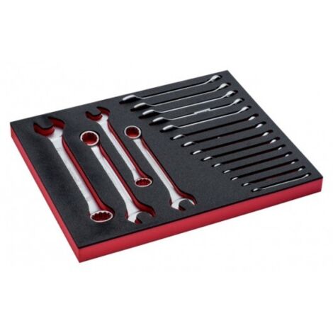 BAHCO - Jeu de clés mixtes, module mousse 2/3 Fit&Go - 18 pcs