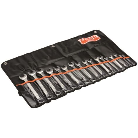BAHCO - Jeu de clés mixtes plates métriques, 6-22 mm - 17 pcs/pochette