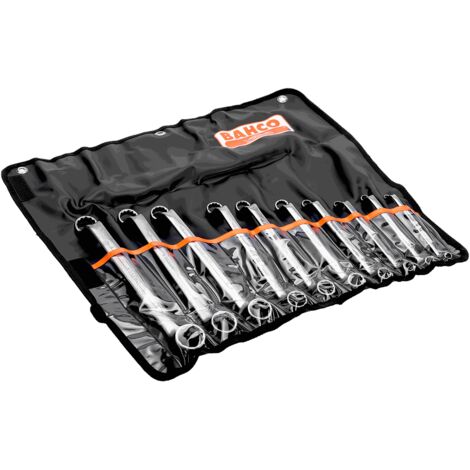 BAHCO - Jeu de clés polygonales doubles longues, coudées - 10 pcs/pochette