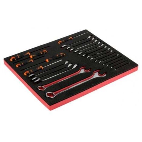 BAHCO - Jeu de clés/tournevis, module mousse 3/3 Fit&Go - 25 pcs