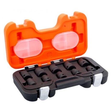 BAHCO - Jeu de douilles à choc 6 pans 1/2", dimensions métriques - 10 pièces