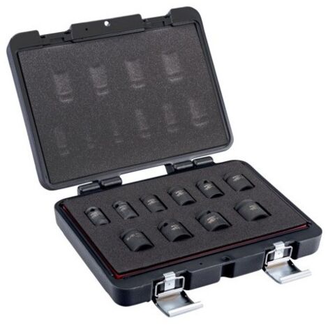 BAHCO - Jeu de douilles à chocs 1/2", 6 pans, dimensions en pouces, fini phosphaté -10pc