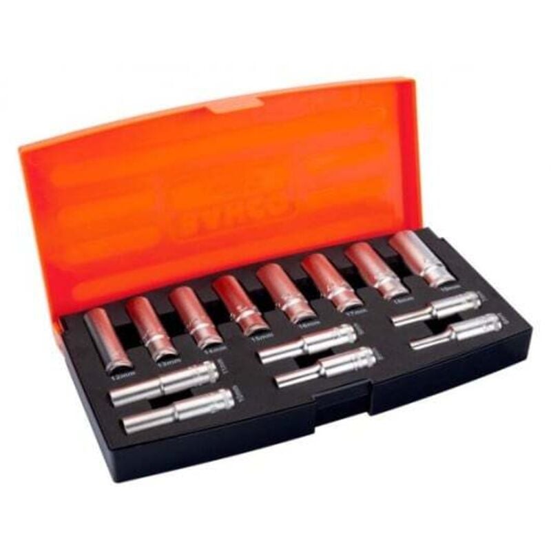 BAHCO - Jeu de douilles longues 3/8 - 14 pcs/coffret