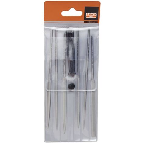 BAHCO - Jeu de limes aiguilles, sans manche,  extra douces, 140 mm - 6 pcs