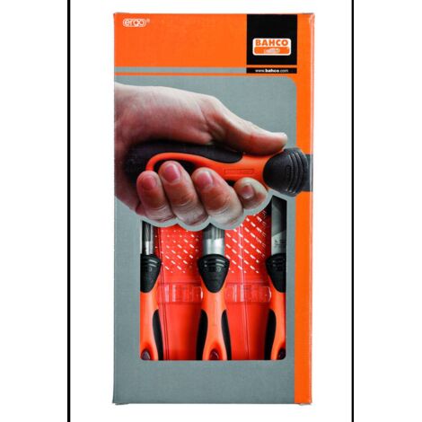 BAHCO - Jeu de limes avec manche ERGO™, mi-douces, 250 mm - 3 pcs
