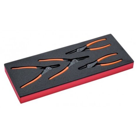 BAHCO - Jeu de pinces à circlips, module mousse 1/3 Fit&Go - 4 pcs