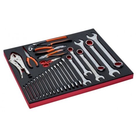 BAHCO - Jeu de pinces et clés, module mousse 3/3 Fit&Go - 27 pcs