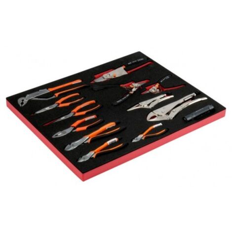 BAHCO - Jeu de pinces, module mousse 3/3 Fit&Go - 16 pcs