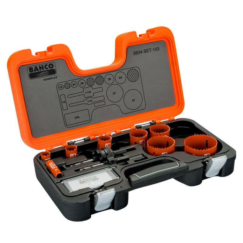 Bahco - Jeu de scies trépans bimétal Sandflex 16-67 mm (11 pcs) 3834-set-103