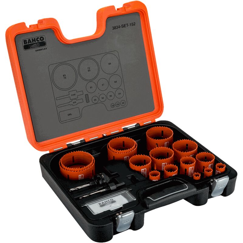 Bahco - Jeu de scies trépans bimétal Sandflex®, 19 mm-79 mm - 13 pcs