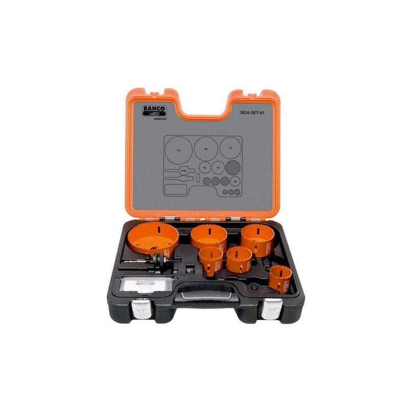 Bahco - Jeu de scies trépans bimétal Sandflex®, 51 mm-114 mm - 7 pcs